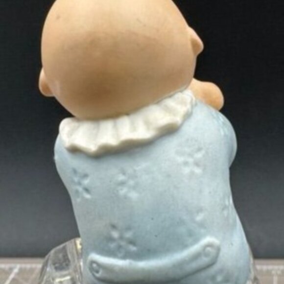 Vintage 1984 OAA Inc. Cabbage Patch Baby Ceramic Figure Holding Teddy Bear - Picture 3 of 5